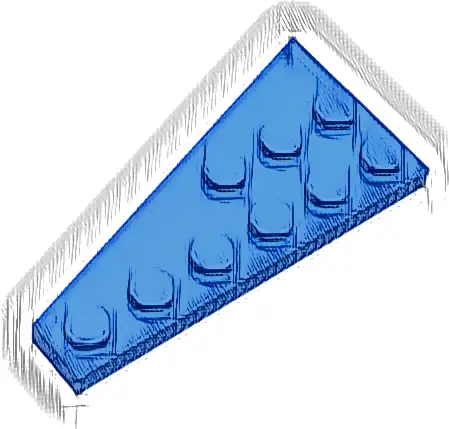 Wedge, Plate 6 x 3 Right