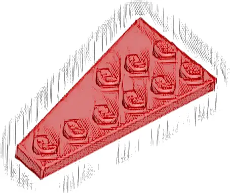 Wedge, Plate 6 x 3 Right