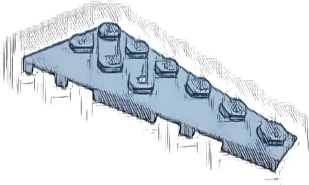 Wedge, Plate 6 x 3 Right