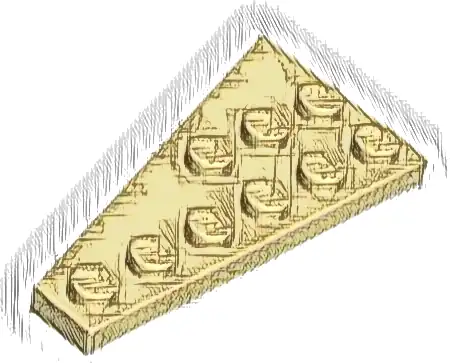 Wedge, Plate 6 x 3 Right