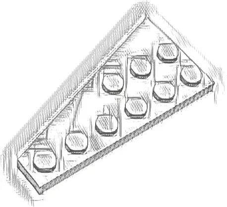 Wedge, Plate 6 x 3 Right