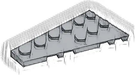 Wedge, Plate 6 x 3 Left