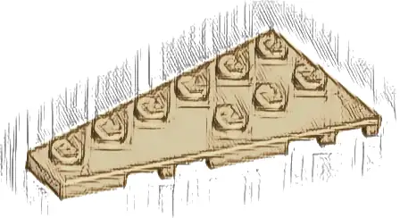 Wedge, Plate 6 x 3 Left