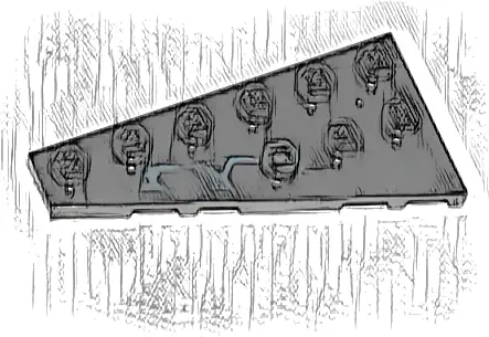 Wedge, Plate 6 x 3 Left