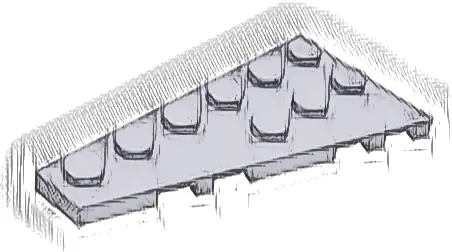 Wedge, Plate 6 x 3 Left