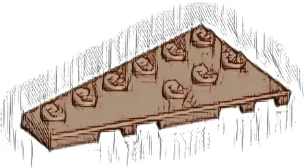 Wedge, Plate 6 x 3 Left