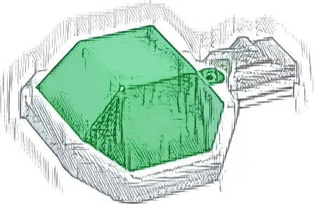 Projectile Shell 2 x 2 with Molded White Bottom and Launch Attachment Pattern