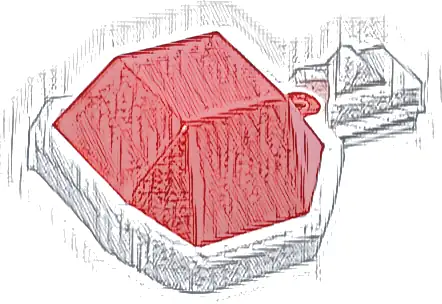 Projectile Shell 2 x 2 with Molded White Bottom and Launch Attachment Pattern