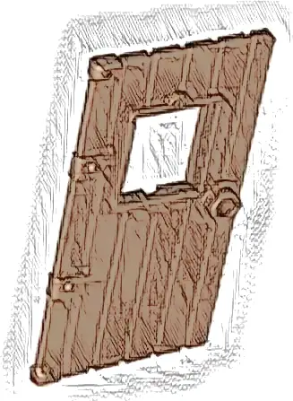 Door 1 x 4 x 6 with Window and Stud Handle