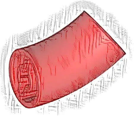 Brick, Round 2 x 2 D. 45 degrees Elbow (27.7mm Standing Height)