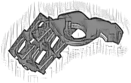 Minifigure Armor Shoulder Pad with Wing End and Scabbard for 2 Katanas