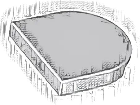 Tile, Round 2 x 2 Half Circle Extended