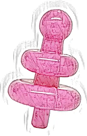 Minifigure, Antenna with 2 Diffusers and Small Pin