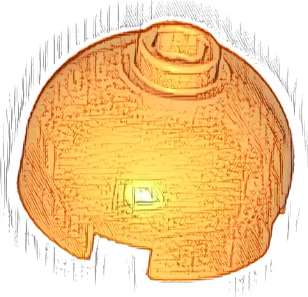 Brick, Round 2 x 2 Dome Top