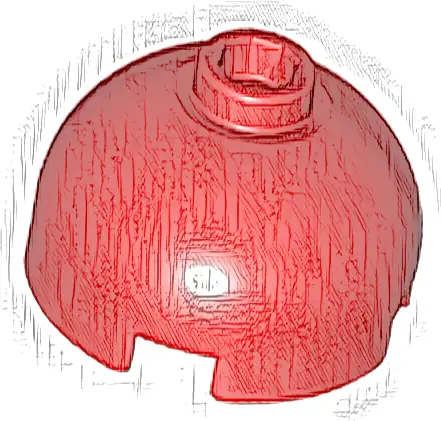 Brick, Round 2 x 2 Dome Top