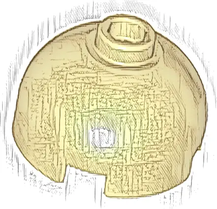 Brick, Round 2 x 2 Dome Top