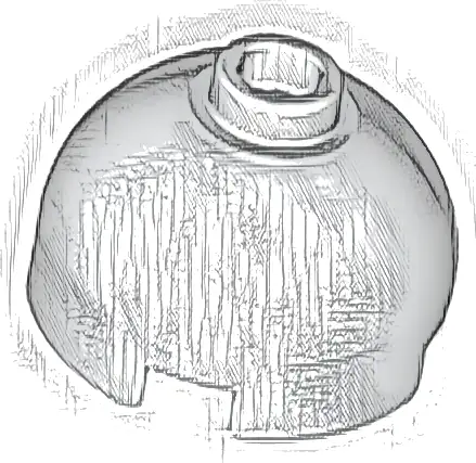 Brick, Round 2 x 2 Dome Top