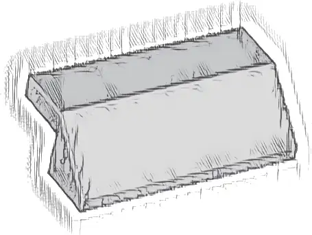 Slope 45 2 x 4 with Cutout without Studs