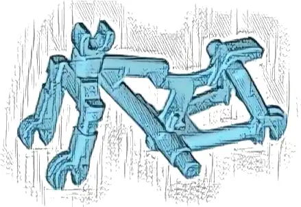 Bicycle Frame, Heavy Mountain Bike with Clip for Handlebars