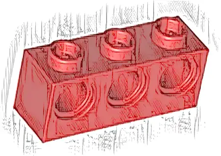 Technic, Brick 1 x 3 with Holes