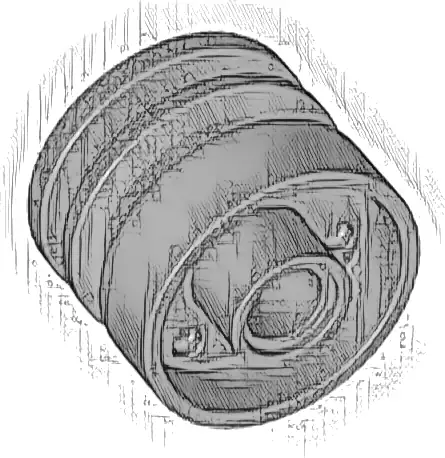 Wheel 18mm D. x 14mm with Pin Hole, Fake Bolts and Shallow Spokes