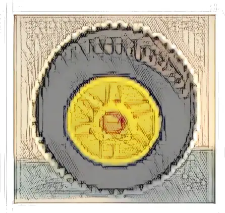 Wheel 18mm D. x 14mm with Pin Hole, Fake Bolts and Shallow Spokes with Black Tire 30.4 x 14 Solid (55981 / 58090)