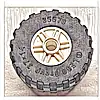 Część LEGO® 55981c07 Koło 18mm śr. x 14mm z otworem na oś, imitacją śrub i płytkimi szprychami z czarną oponą 37 x 14 (55981 / 35578)