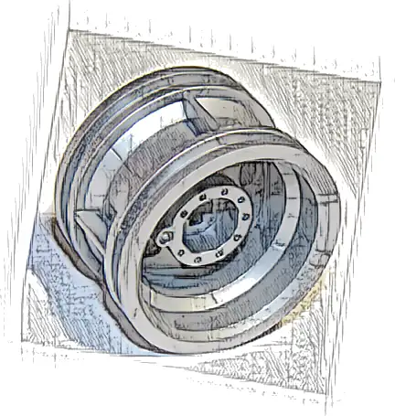 Wheel 30.4mm D. x 20mm with No Pin Holes and Reinforced Rim