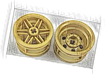 Wheel 30.4mm D. x 20mm with No Pin Holes and Reinforced Rim