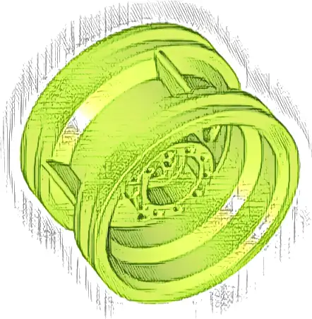 Wheel 30.4mm D. x 20mm with No Pin Holes and Reinforced Rim