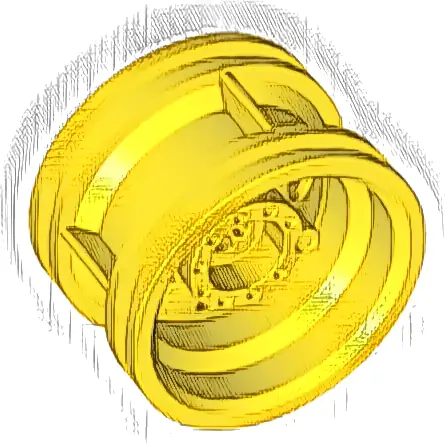 Wheel 30.4mm D. x 20mm with No Pin Holes and Reinforced Rim