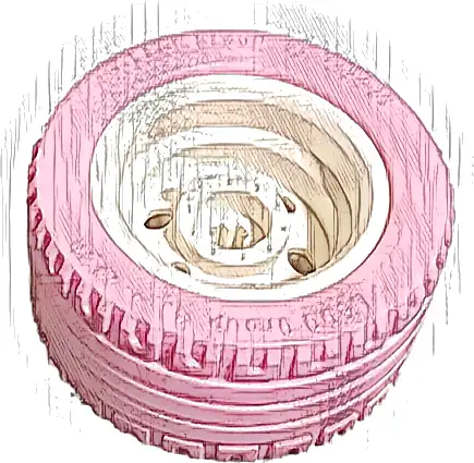 Wheel 30.4mm D. x 20mm with No Pin Holes and Reinforced Rim with Bright Pink Tire 43.2 x 22 ZR (56145 / 44309)