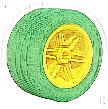 Wheel 30.4mm D. x 20mm with No Pin Holes and Reinforced Rim with Trans-Bright Green Tire 43.2 x 22 ZR (56145 / 44309)