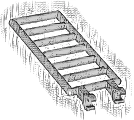 Bar 7 x 3 with 2 Open O Clips (Ladder)