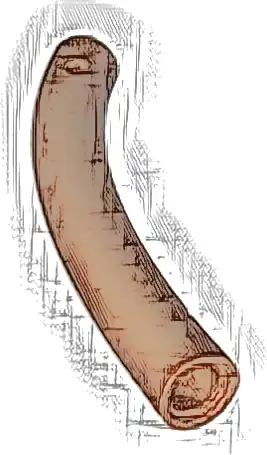 Dinosaur Tail / Neck Middle Section with Bar Hole and Technic Pin Hole