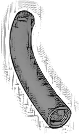 Dinosaur Tail / Neck Middle Section with Bar Hole and Technic Pin Hole