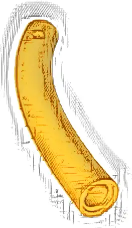 Dinosaur Tail / Neck Middle Section with Bar Hole and Technic Pin Hole