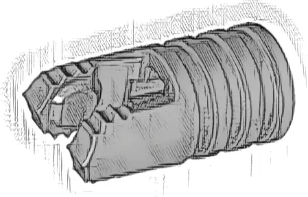 Hinge Cylinder 1 x 2 Locking with 2 Fingers and Axle Hole on Ends without Slots