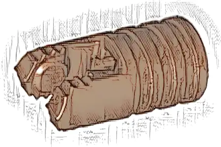 Hinge Cylinder 1 x 2 Locking with 2 Fingers and Axle Hole on Ends without Slots