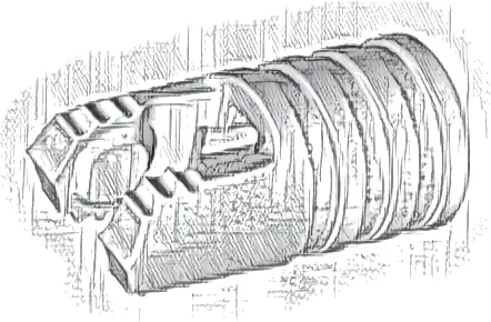 Hinge Cylinder 1 x 2 Locking with 2 Fingers and Axle Hole on Ends without Slots