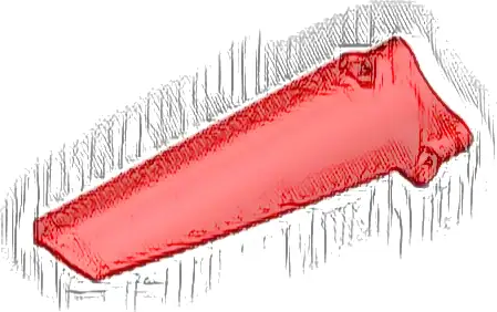 Technic, Panel Inverted Fairing #40 Long Smooth, Side A