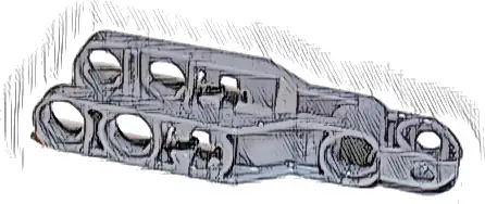 Technic, Steering Arm 6 x 2 with Tow Ball Socket Rounded, Chamfered