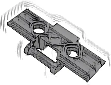 Technic, Link Tread Wide with 2 Pin Holes