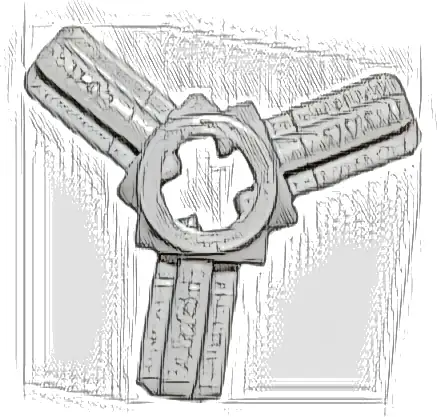 Technic, Axle Connector Hub with 3 Axles