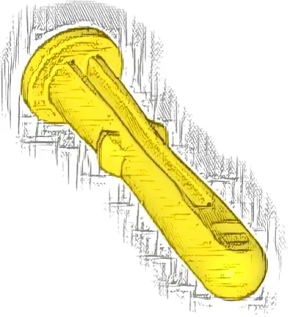 Projectile Arrow, Slotted 3L with Round End