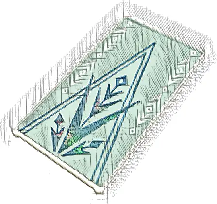 Glass for Window 1 x 4 x 6 with Metallic Light Blue Ice Crystals, Triangles, Shards and Diamonds Pattern (Sticker) - Set 43197