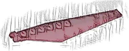 Hinge Plate 3 x 12 with Angled Side Extensions and Tapered Ends