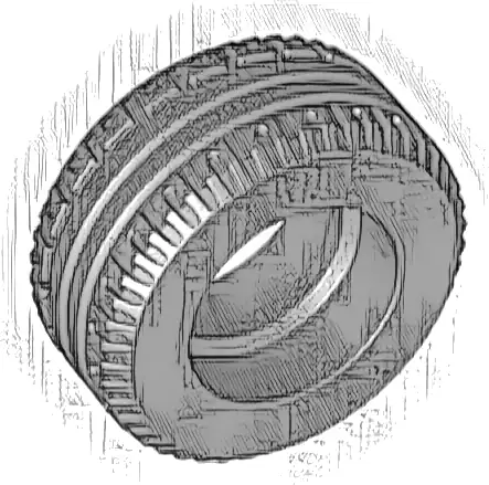 Tire 30.4 x 14 Solid