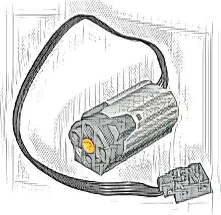 Electric, Motor 9V Power Functions M with Dark Bluish Gray Bottom