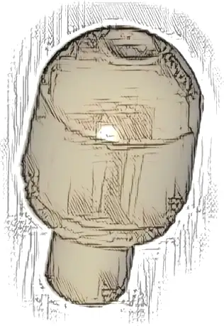 Bar with Light Bulb Cover (Bionicle Barraki Eye)